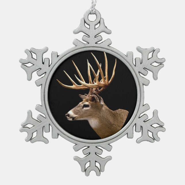 Ornement Flocon De Neige Stag Buck Deer (Devant)