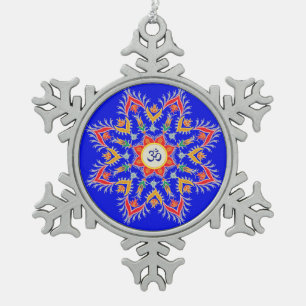 Ornement Flocon De Neige Stupéfiant, étain, ornement de "Sn'owm'flakes"