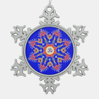 Ornement Flocon De Neige Stupéfiant, étain, ornement de "Sn'owm'flakes"