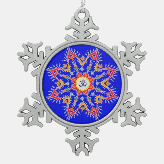 Ornement Flocon De Neige Stupéfiant, étain, ornement de "Sn'owm'flakes" (Devant)