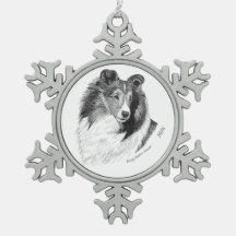 Stylo et encre de Sheltie par Cindy Alvarado -