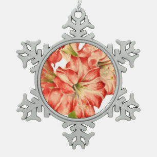 Ornement Flocon De Neige Sucre de canne Lily sur l'ornement du lac de neige