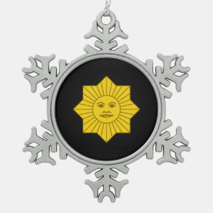 Ornement Flocon De Neige Sun uruguayen de mai