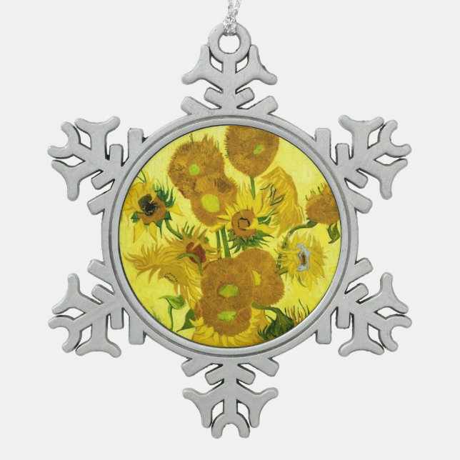 Ornement Flocon De Neige Sunflowers Vincent van Gogh (Devant)