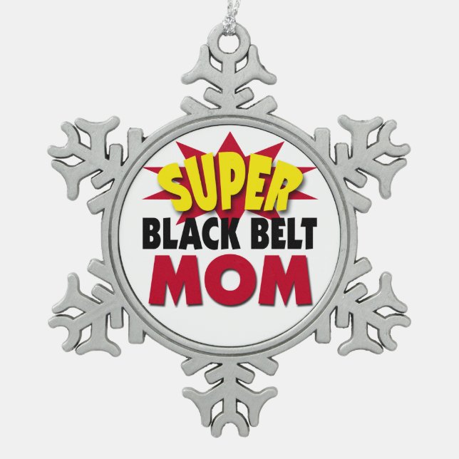 Ornement Flocon De Neige Super Black Belt Maman (Devant)