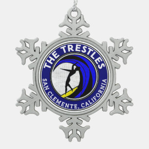 Ornement Flocon De Neige Surf de surf de San Clemente en Californie