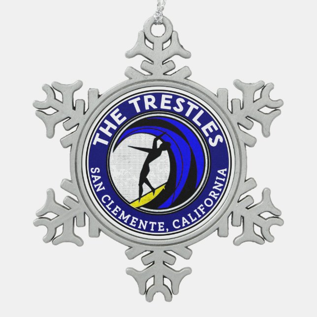 Ornement Flocon De Neige Surf de surf de San Clemente en Californie (Devant)