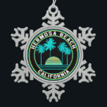Ornement Flocon De Neige Surf de surf Hermosa Beach California<br><div class="desc">Surf de surf Hermosa Beach California</div>