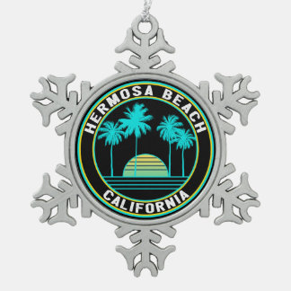 Ornement Flocon De Neige Surf de surf Hermosa Beach California