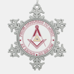 Ornement Flocon De Neige Symbole franc-maçonnerie