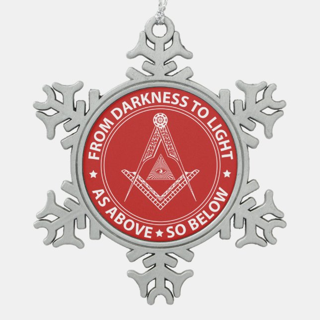 Ornement Flocon De Neige Symbole franc-maçonnerie (Devant)