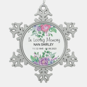 Ornement Flocon De Neige Sympathy Memorial In Love Memory [personnaliser]