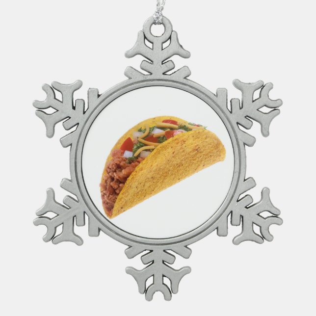 Ornement Flocon De Neige Taco dur de Shell (Devant)