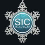 Ornement Flocon De Neige Tag SIC NJ Sea Isle City New Jersey Beach<br><div class="desc">SIC NJ Sea Isle City New Jersey Beach Tag Flocon de neige Ornement de Noël -</div>