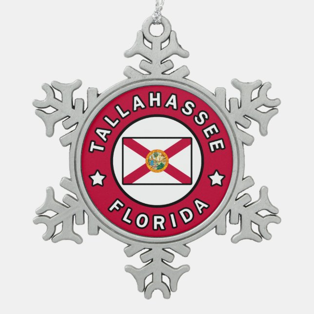 Ornement Flocon De Neige Tallahassee Floride (Devant)