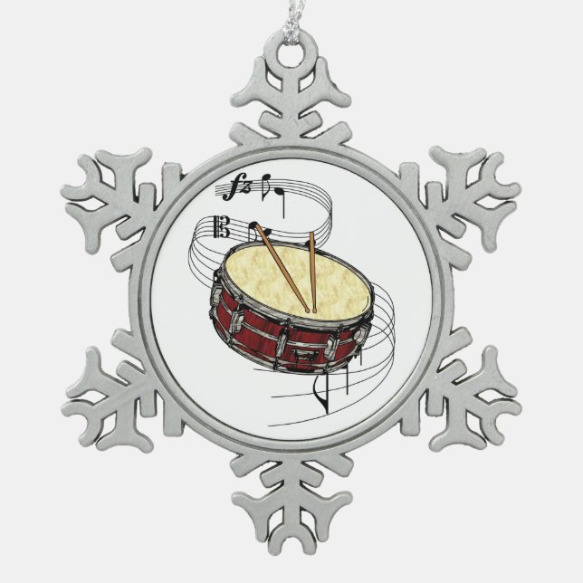 Ornement Flocon De Neige Tambour de piège (Devant)