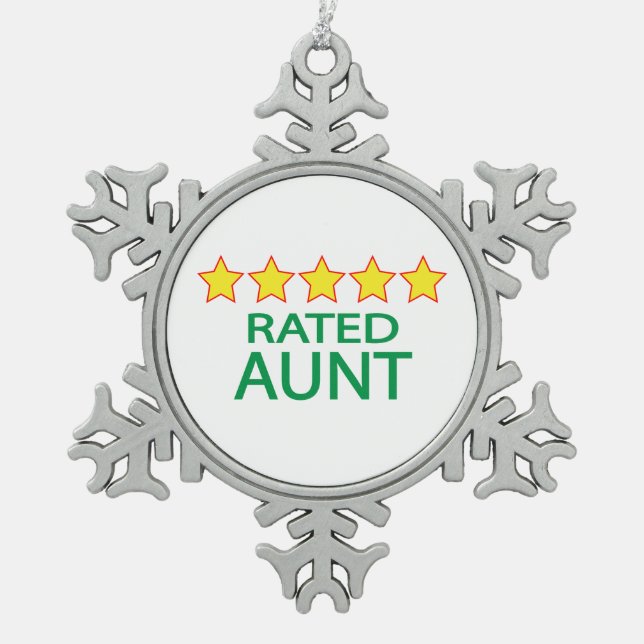 Ornement Flocon De Neige Tante cinq étoiles (Devant)