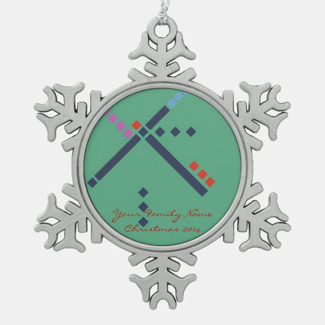 Ornement Flocon De Neige Tapis d'aéroport de PDX (Devant)