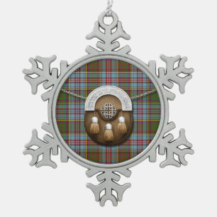 Ornement Flocon De Neige Tartan et escarcelle d'Anderson de clan