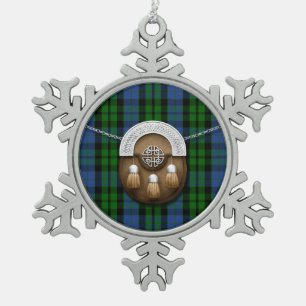 Ornement Flocon De Neige Tartan et escarcelle de MacKay de clan