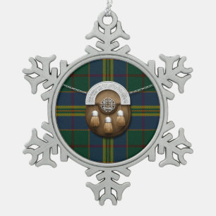 Ornement Flocon De Neige Tartan et escarcelle irlandais de Kilkenny du