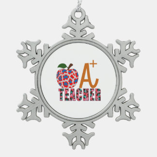 Ornement Flocon De Neige Teacher Art Apple A Plus Teacher