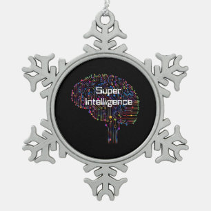 Ornement Flocon De Neige Technologie de super intelligence