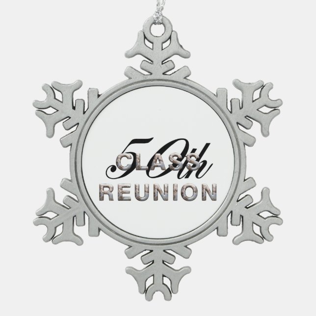 Ornement Flocon De Neige TEE 50e Réunion de classe (Devant)