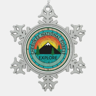 Ornement Flocon De Neige Tennessee de la forêt nationale de Cherokee