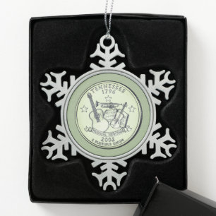 Ornement Flocon De Neige Tennessee State Quarter