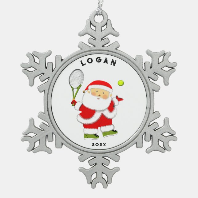 Ornement Flocon De Neige Tennis Christmas Collectible 2023 (Devant)