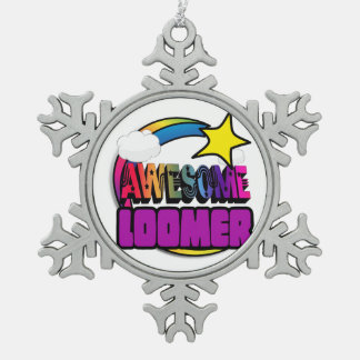 Ornement Flocon De Neige Tir Star Rainbow Awesome Loomer