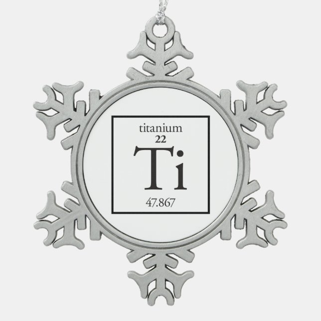 Ornement Flocon De Neige Titane (Devant)