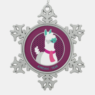 Ornement Flocon De Neige Tommy le lama