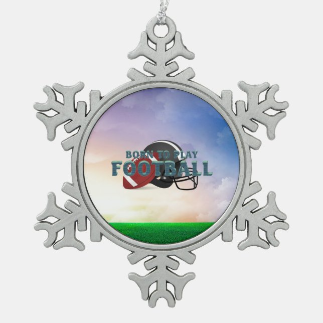 Ornement Flocon De Neige TOP Born to Play Football (Devant)