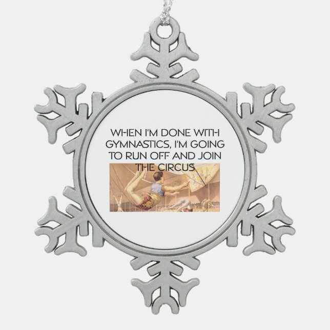 Ornement Flocon De Neige TOP Humour de gymnastique (Devant)