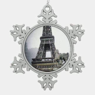 Ornement Flocon De Neige Tour Eiffel contemporain