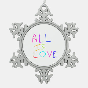 Ornement Flocon De Neige Tout est amour arc-en-ciel coloré fierté LGBTQ gay