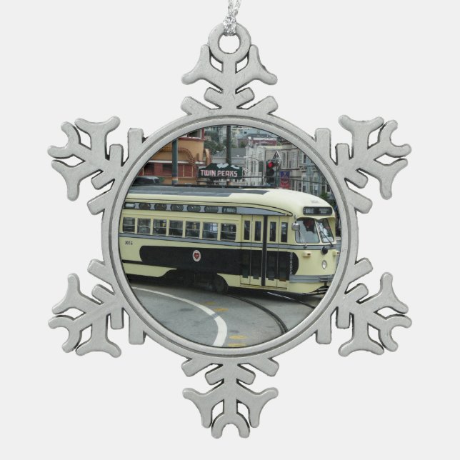 Ornement Flocon De Neige Trolley de San Francisco (Devant)