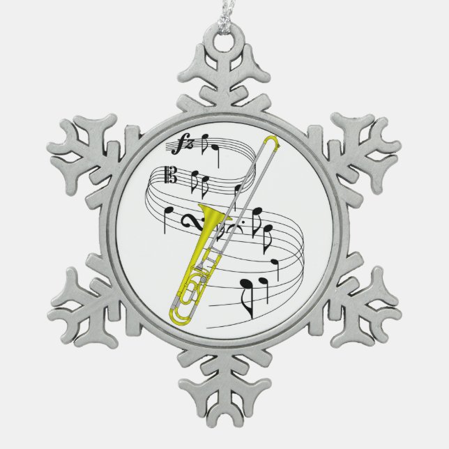 Ornement Flocon De Neige Trombone (Devant)