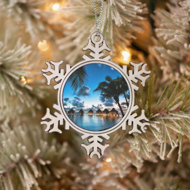 Ornement Flocon De Neige Tropical Bora Bora (Arbre)