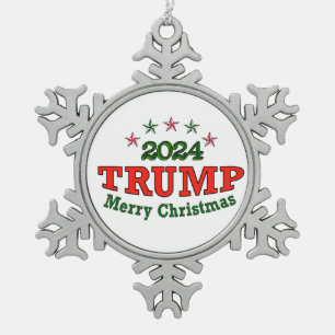 Ornement Flocon De Neige TRUMP 2024 Joyeux Noël