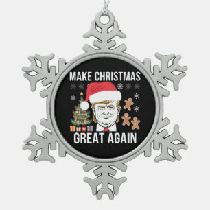 Ornement Flocon De Neige Trump 2024, une nouvelle grande élection pour Noël