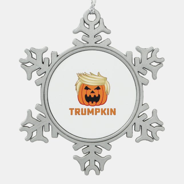 Ornement Flocon De Neige Trumpkin - Drôle Slogan de parodie (Devant)