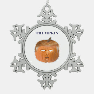 Ornement Flocon De Neige Trumpkin Halloween Masque Classique