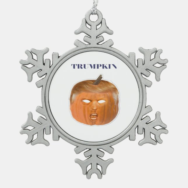 Ornement Flocon De Neige Trumpkin Halloween Masque Classique (Devant)