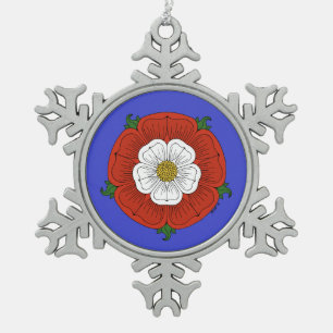 Ornement Flocon De Neige Tudor Rose
