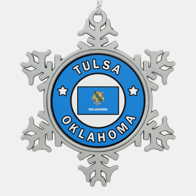 Ornement Flocon De Neige Tulsa Oklahoma (Devant)