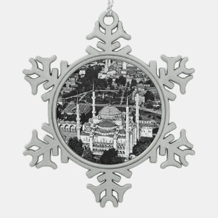Ornement Flocon De Neige Turquie Istanbul mosquée bleue vue d'ensemble 1970