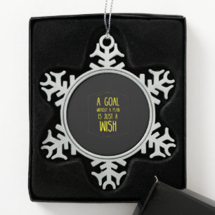 Ornement Flocon De Neige Un but sans une citation inspirante de plan